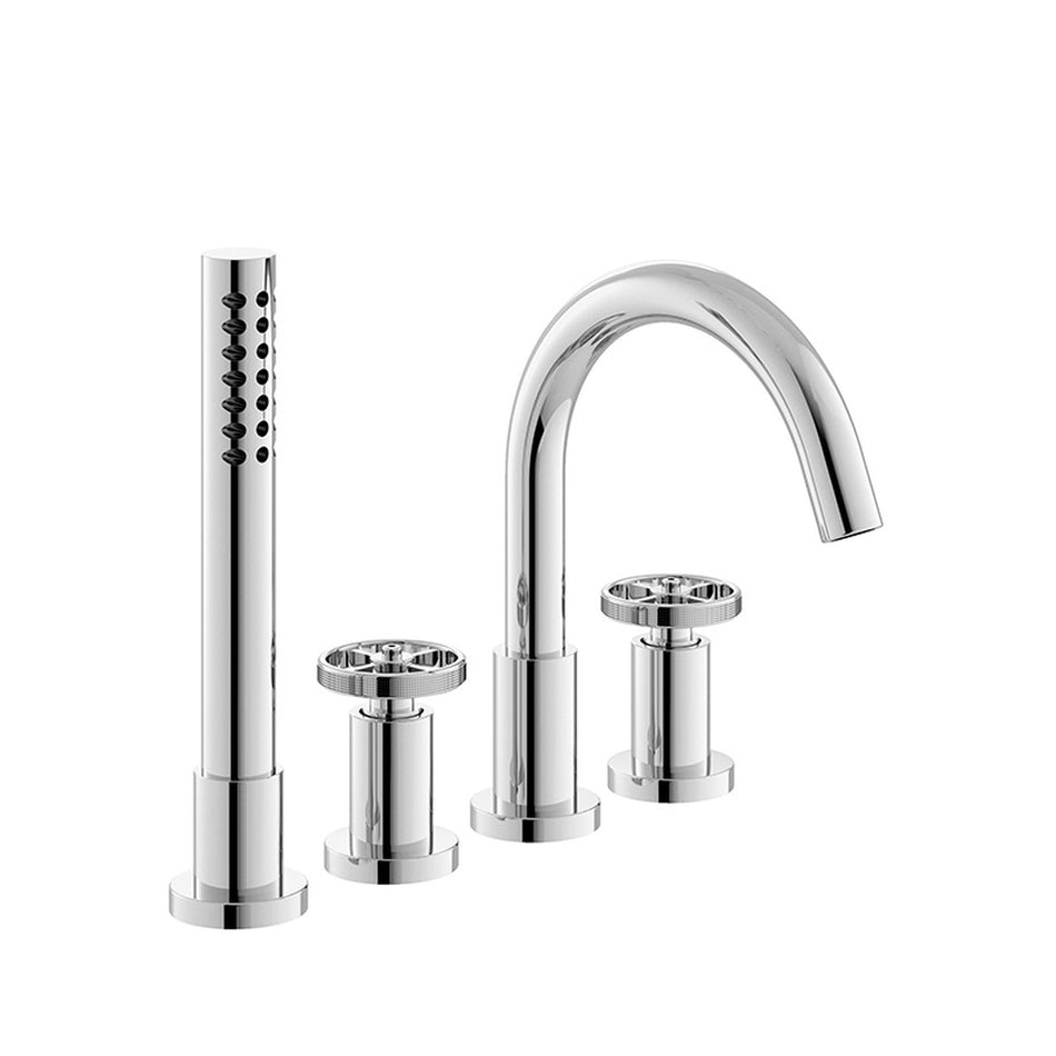 Hudson Reed Revolution 4 Tap hole Bath & Shower Mixer (1 size, Chrome)