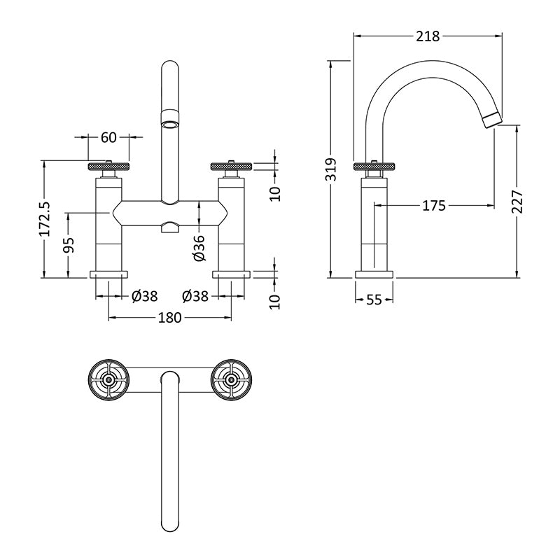 Hudson Reed Revolution Bath Filler (1 size, 3 colours) - Brand New Bathrooms