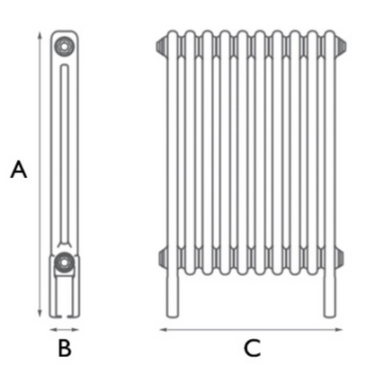 Carron Enderby 2 Column, 10 Section Steel Radiator (1 size) - Brand New Bathrooms