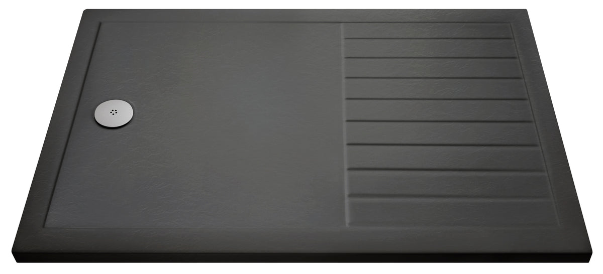 Nuie Rectangular Walk-In Slimline Shower Tray (5 sizes, Grey) - Brand New Bathrooms