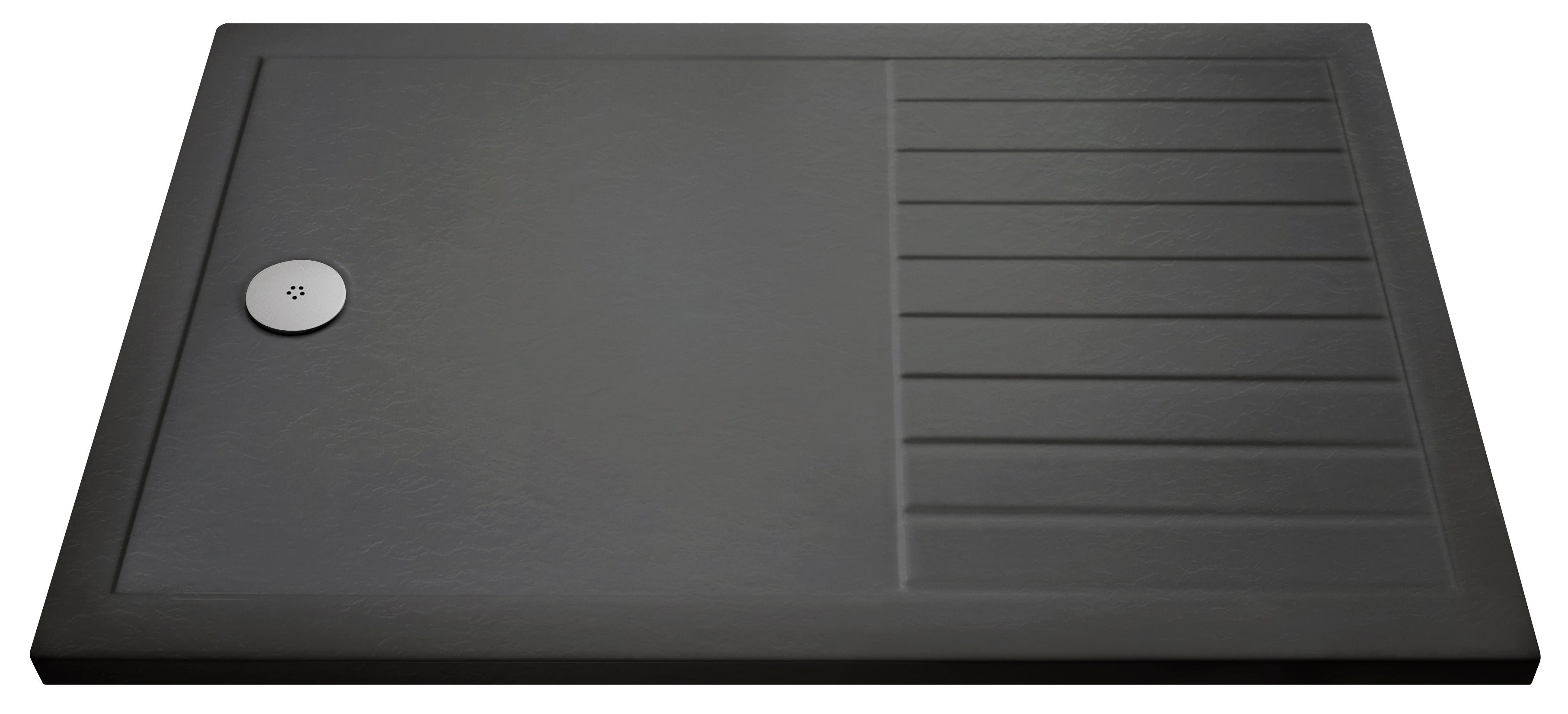 Nuie Rectangular Walk-In Slimline Shower Tray (5 sizes, Grey) - Brand New Bathrooms
