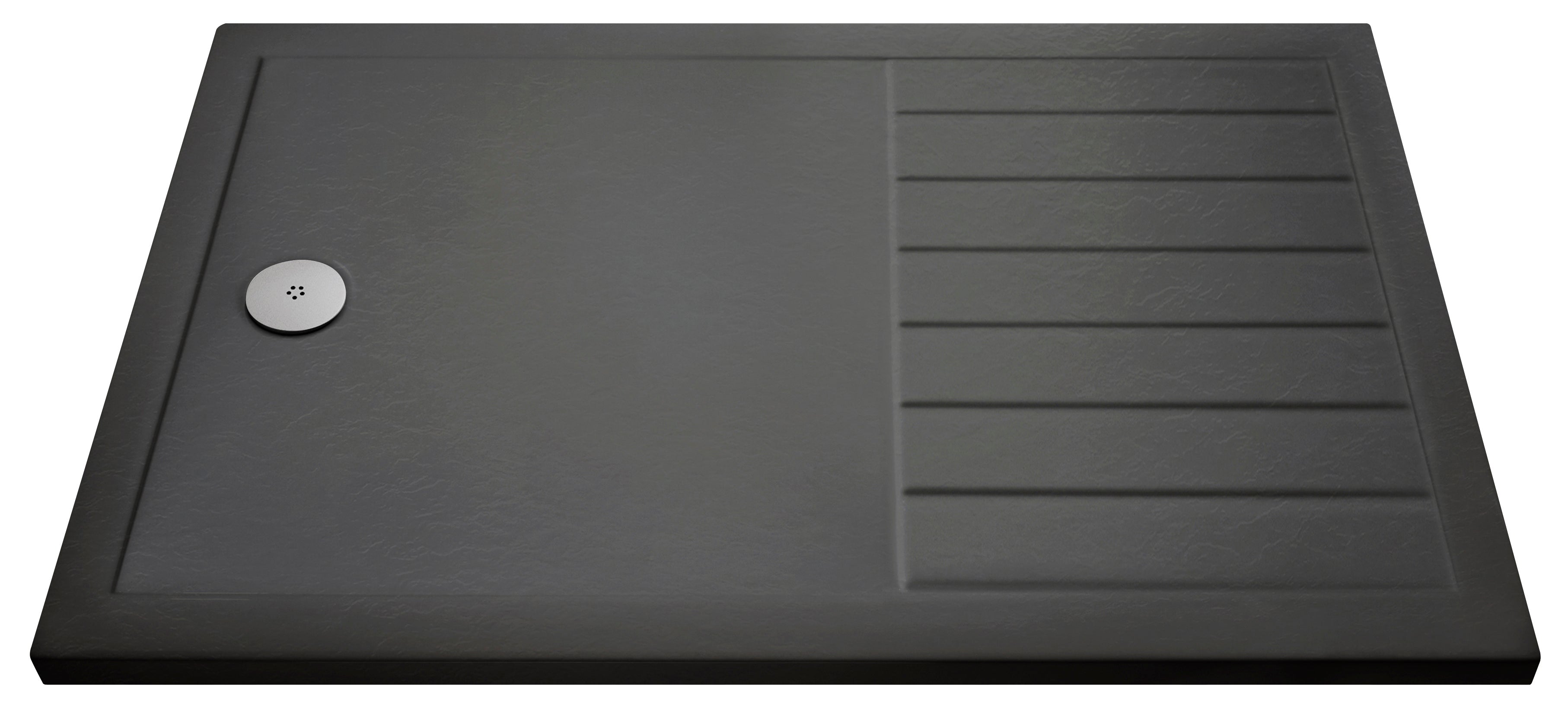 Nuie Rectangular Walk-In Slimline Shower Tray (5 sizes, Grey) - Brand New Bathrooms