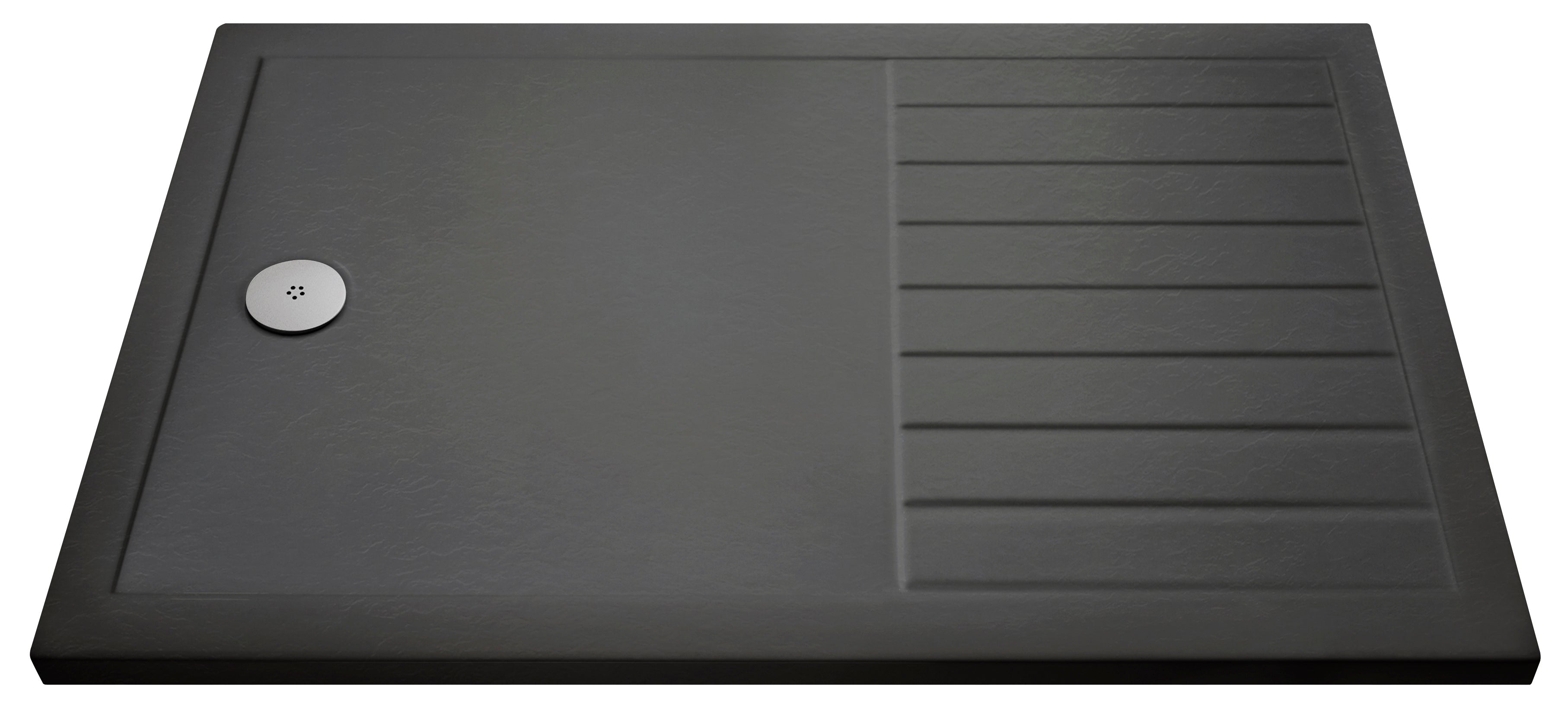 Nuie Rectangular Walk-In Slimline Shower Tray (5 sizes, Grey) - Brand New Bathrooms