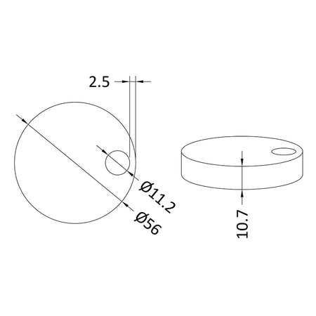 Nuie Toilet Seat Cover Caps (2 sizes, Matt White) - Brand New Bathrooms