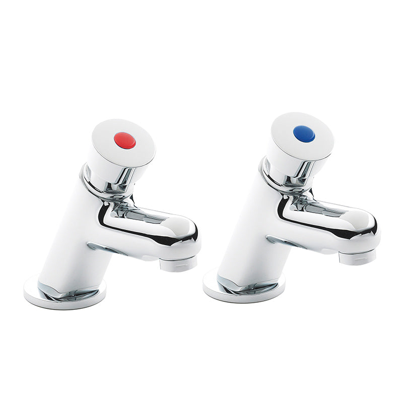 Nuie Commercial Basin Taps (Chrome) - Brandnew Bathroom