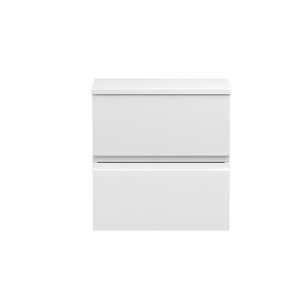 Hudson Reed Urban Wall Hung Double Drawer 500mm Vanity Unit with Matching Worktop (1 size, 4 colours) - Brand New Bathrooms