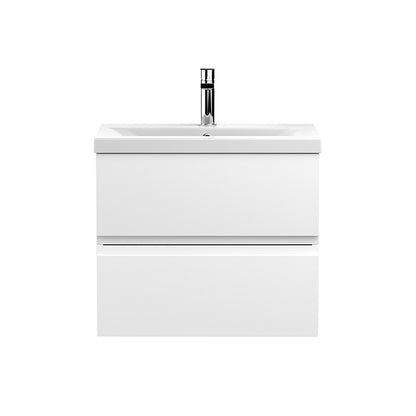 Hudson Reed Urban Wall Hung Double Drawer 600mm Vanity Unit with Mid-Edge Ceramic Basin (1 size, 5 colours) - Brand New Bathrooms