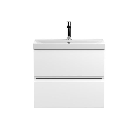 Hudson Reed Urban Wall Hung Double Drawer 600mm Vanity Unit & Thin-Edge Ceramic Basin (1 size, 5 colours) - Brand New Bathrooms