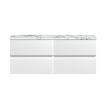 Hudson Reed Urban Wall Hung Four Drawer 1200mm Unit & Laminate Worktop (1 size, 5 colours) - Brand New Bathrooms