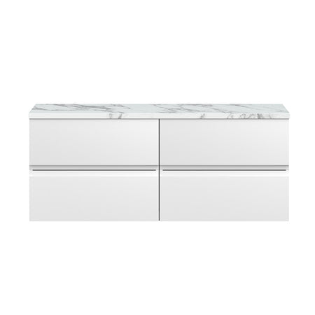 Hudson Reed Urban Wall Hung Four Drawer 1200mm Unit & Laminate Worktop (1 size, 5 colours) - Brand New Bathrooms