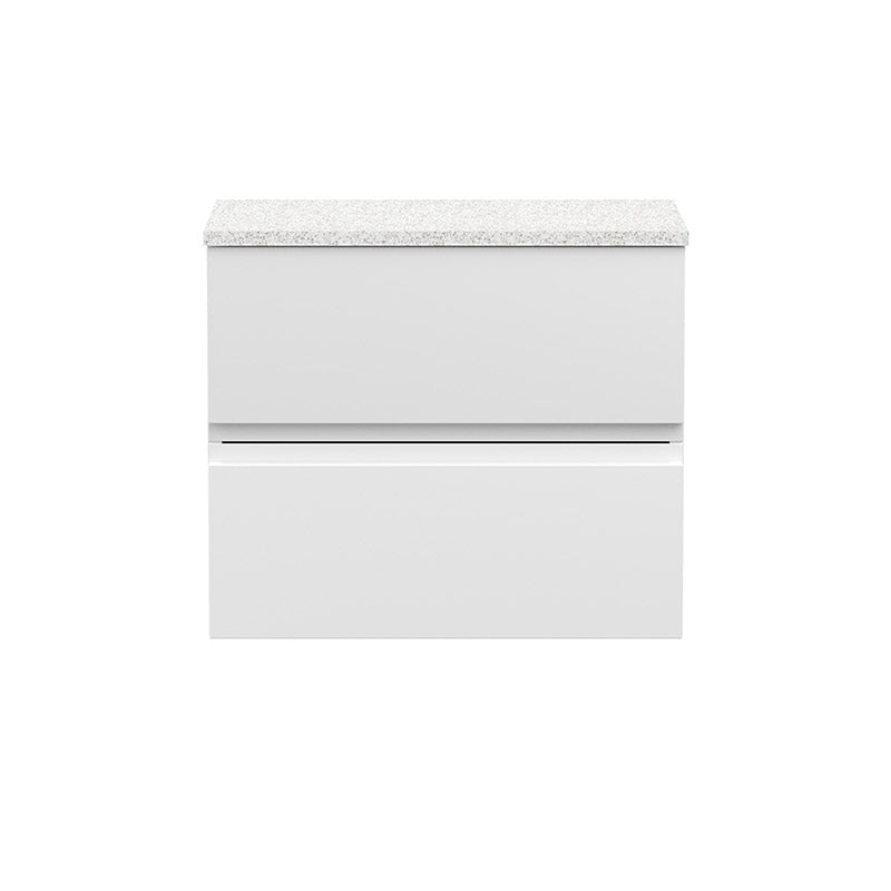 Hudson Reed Urban Wall Hung Double Drawer 600mm Unit & Laminate Worktop (1 size, 5 colours) - Brand New Bathrooms