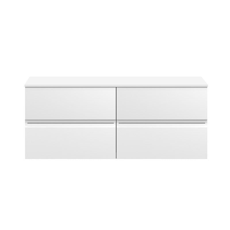 Hudson Reed Urban Wall Hung Four Drawer 1200mm Unit & Matching Worktop (1 size, 5 colours) - Brand New Bathrooms