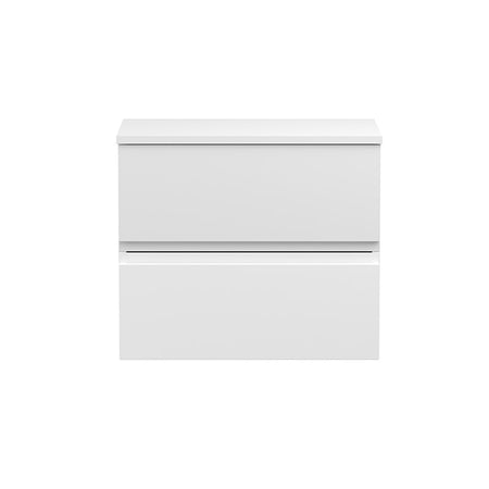 Hudson Reed Urban Wall Hung Double Drawer 600mm Vanity Unit with Matching Worktop (1 size, 5 colours) - Brand New Bathrooms