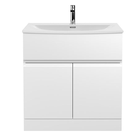 Hudson Reed Urban Floor Standing Double Door 800mm Vanity Unit with Curved Ceramic Basin (1 size, 5 colours) - Brand New Bathrooms