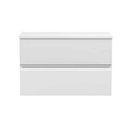 Hudson Reed Urban Wall Hung Double Drawer 800mm Vanity Unit with Matching Worktop (1 size, 5 colours) - Brand New Bathrooms