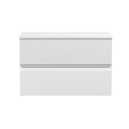 Hudson Reed Urban Wall Hung Double Drawer 800mm Vanity Unit with Matching Worktop (1 size, 5 colours) - Brand New Bathrooms