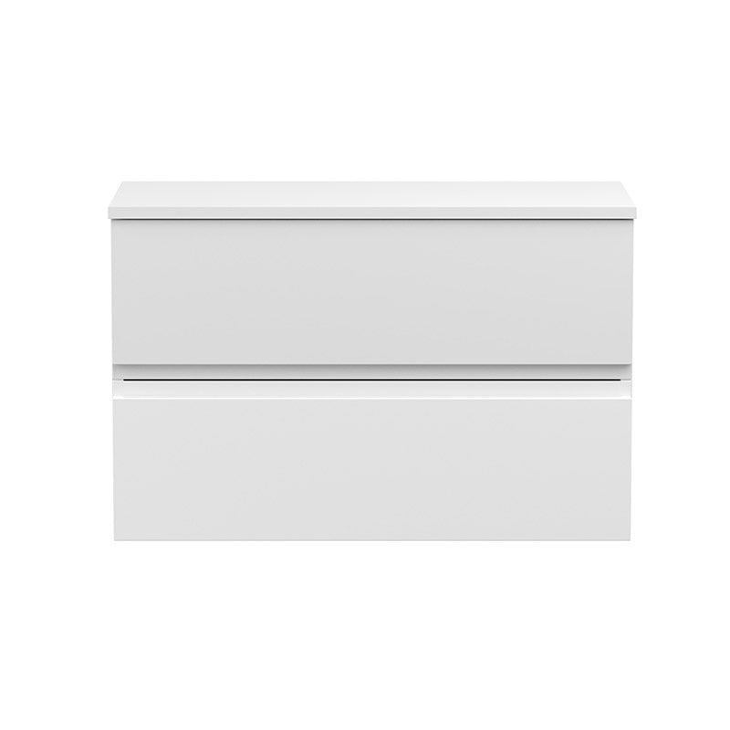 Hudson Reed Urban Wall Hung Double Drawer 800mm Vanity Unit with Matching Worktop (1 size, 5 colours) - Brand New Bathrooms