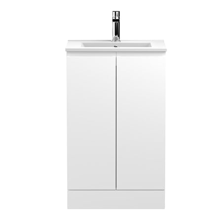 Hudson Reed Urban Floor Standing Double Door 500mm Vanity Unit with Minimalist Ceramic Basin (1 size, 5 colours) - Brand New Bathrooms