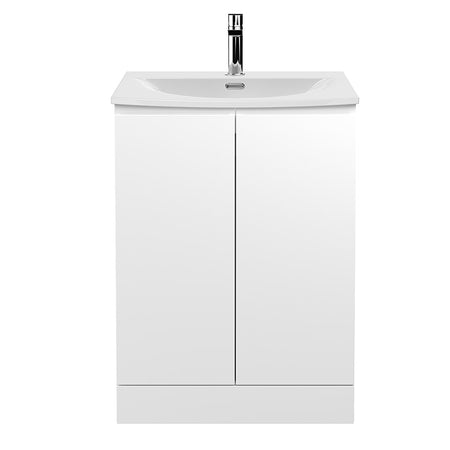 Hudson Reed Urban Floor Standing Double Door 600mm Vanity Unit & Curved Ceramic Basin (1 size, 5 colours) - Brand New Bathrooms