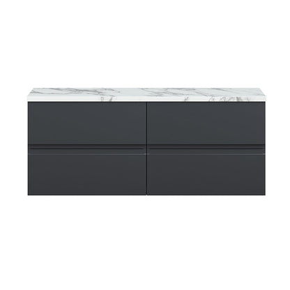 Hudson Reed Urban Wall Hung Four Drawer 1200mm Unit & Laminate Worktop (1 size, 5 colours) - Brand New Bathrooms