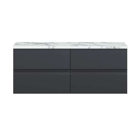Hudson Reed Urban Wall Hung Four Drawer 1200mm Unit & Laminate Worktop (1 size, 5 colours) - Brand New Bathrooms
