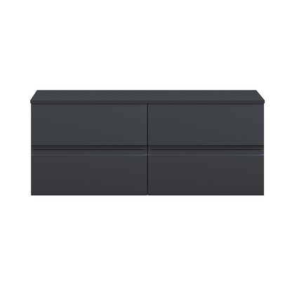 Hudson Reed Urban Wall Hung Four Drawer 1200mm Unit & Matching Worktop (1 size, 5 colours) - Brand New Bathrooms