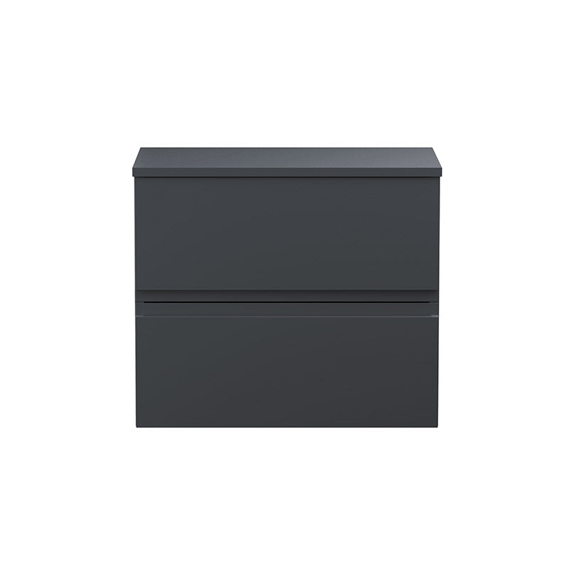 Hudson Reed Urban Wall Hung Double Drawer 600mm Vanity Unit with Matching Worktop (1 size, 5 colours) - Brand New Bathrooms