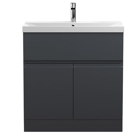 Hudson Reed Urban Floor Standing Double Door 800mm Vanity Unit with Thin-Edge Ceramic Basin (1 size, 5 colours) - Brand New Bathrooms