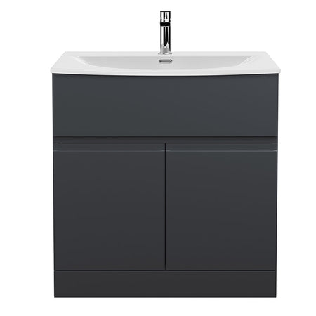 Hudson Reed Urban Floor Standing Double Door 800mm Vanity Unit with Curved Ceramic Basin (1 size, 5 colours) - Brand New Bathrooms