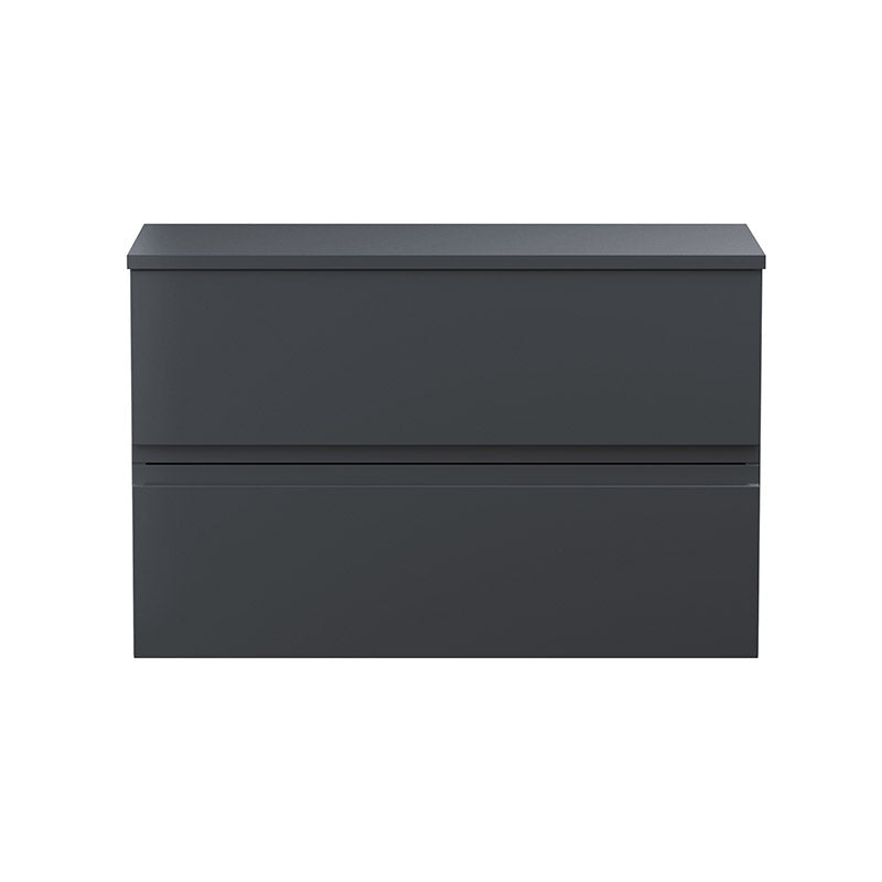 Hudson Reed Urban Wall Hung Double Drawer 800mm Vanity Unit with Matching Worktop (1 size, 5 colours) - Brand New Bathrooms