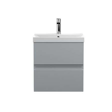 Hudson Reed Wall Hung Double Drawer 500mm Vanity Unit & Thin-Edge Ceramic Basin (1 size, 5 colours) - Brand New Bathrooms