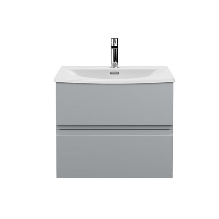 Hudson Reed Urban Wall Hung Double Drawer 600mm Vanity Unit & Curved Ceramic Basin (1 size, 5 colours) - Brand New Bathrooms