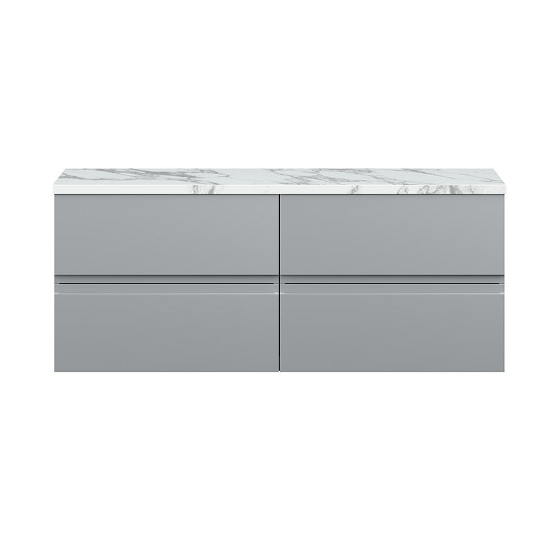 Hudson Reed Urban Wall Hung Four Drawer 1200mm Unit & Laminate Worktop (1 size, 5 colours) - Brand New Bathrooms