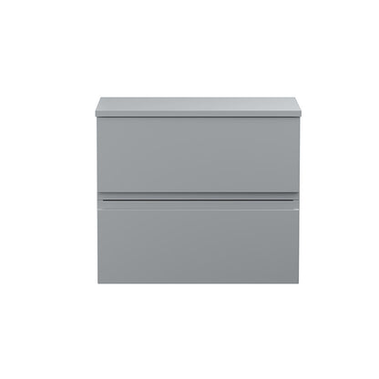 Hudson Reed Urban Wall Hung Double Drawer 600mm Vanity Unit with Matching Worktop (1 size, 5 colours) - Brand New Bathrooms
