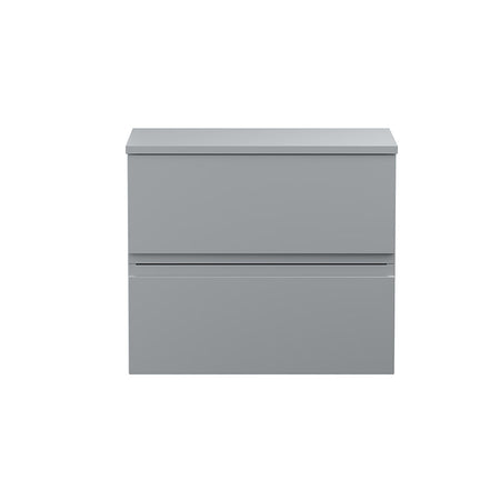 Hudson Reed Urban Wall Hung Double Drawer 600mm Vanity Unit with Matching Worktop (1 size, 5 colours) - Brand New Bathrooms