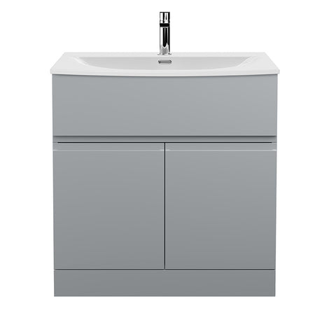 Hudson Reed Urban Floor Standing Double Door 800mm Vanity Unit with Curved Ceramic Basin (1 size, 5 colours) - Brand New Bathrooms