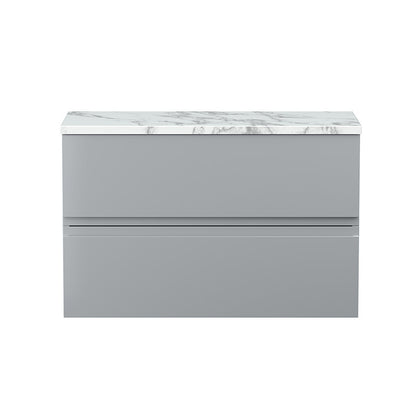 Hudson Reed Urban Wall Hung Double Drawer 800mm Unit & Laminate Worktop (1 size, 5 colours) - Brand New Bathrooms