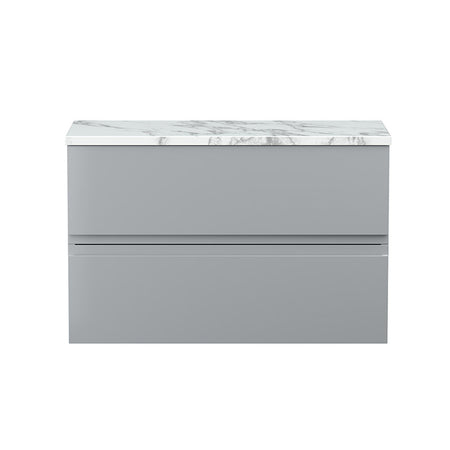 Hudson Reed Urban Wall Hung Double Drawer 800mm Unit & Laminate Worktop (1 size, 5 colours) - Brand New Bathrooms