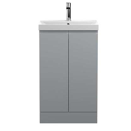 Hudson Reed Urban Floor Standing Double Door 500mm Vanity Unit with Thin-Edge Ceramic Basin (1 size, 5 colours) - Brand New Bathrooms