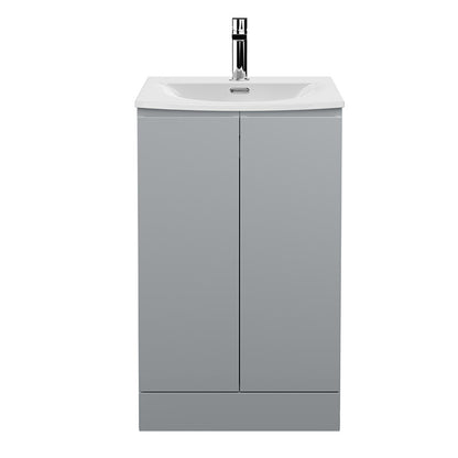 Hudson Reed Urban Floor Standing Double Door 500mm Vanity Unit & Curved Ceramic Basin (1 size, 5 colours) - Brand New Bathrooms