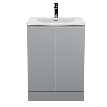 Hudson Reed Urban Floor Standing Double Door 600mm Vanity Unit & Curved Ceramic Basin (1 size, 5 colours) - Brand New Bathrooms