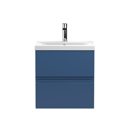 Hudson Reed Wall Hung Double Drawer 500mm Vanity Unit & Mid-Edge Ceramic Basin (1 size, 5 colours) - Brand New Bathrooms