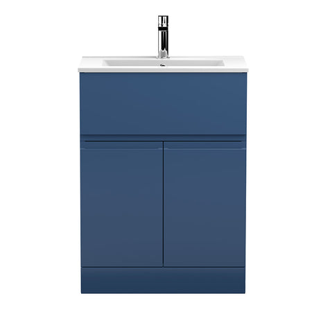 Hudson Reed Urban Floor Standing Double Door/Single Drawer 600mm Unit and Minimalist Basin 1 Tap Hole (2 sizes, 5 colours) - Brand New Bathrooms