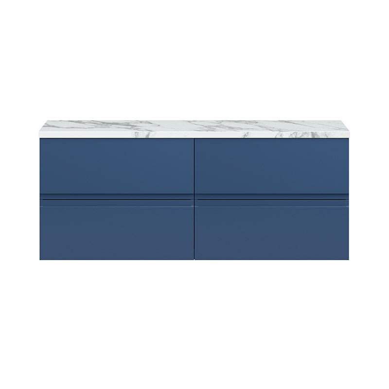 Hudson Reed Urban Wall Hung Four Drawer 1200mm Unit & Laminate Worktop (1 size, 5 colours) - Brand New Bathrooms