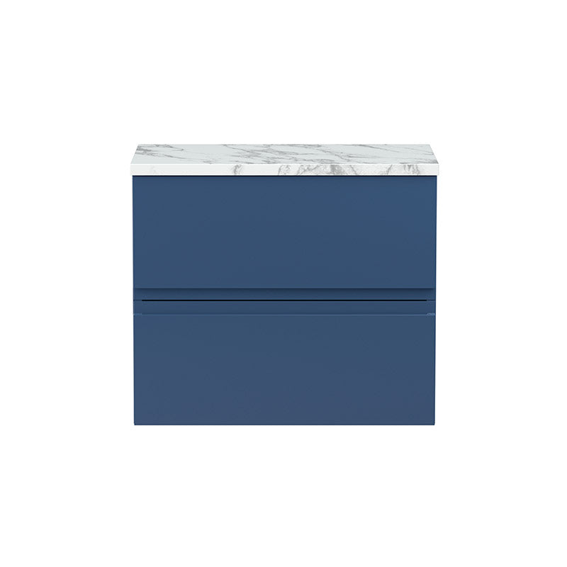 Hudson Reed Urban Wall Hung Double Drawer 600mm Unit & Laminate Worktop (1 size, 5 colours) - Brand New Bathrooms