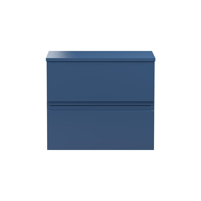 Hudson Reed Urban Wall Hung Double Drawer 600mm Vanity Unit with Matching Worktop (1 size, 5 colours) - Brand New Bathrooms
