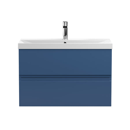 Hudson Reed Urban Wall Hung Double Drawer 800mm Vanity Unit with Thin-Edge Ceramic Basin (1 size, 5 colours) - Brand New Bathrooms
