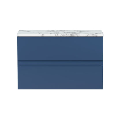 Hudson Reed Urban Wall Hung Double Drawer 800mm Unit & Laminate Worktop (1 size, 5 colours) - Brand New Bathrooms