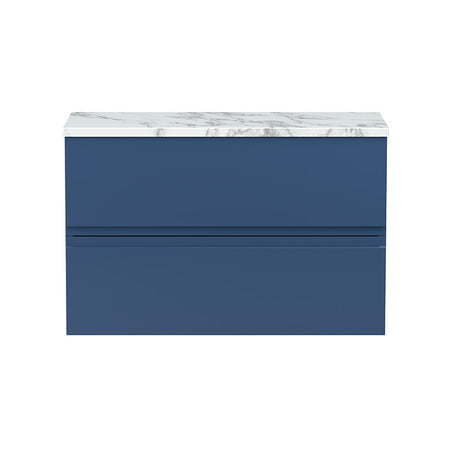 Hudson Reed Urban Wall Hung Double Drawer 800mm Unit & Laminate Worktop (1 size, 5 colours) - Brand New Bathrooms