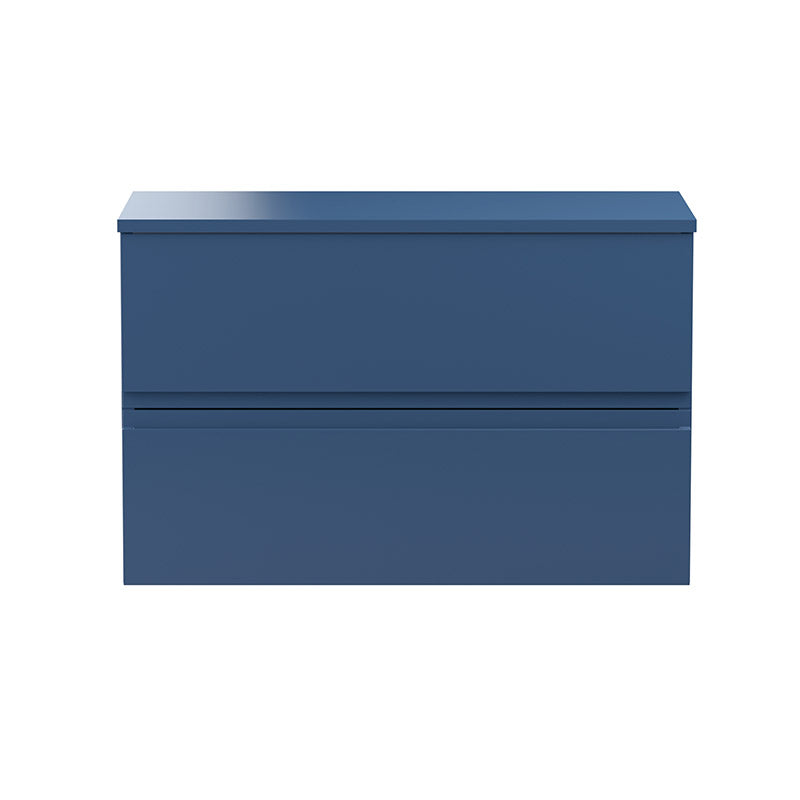 Hudson Reed Urban Wall Hung Double Drawer 800mm Vanity Unit with Matching Worktop (1 size, 5 colours) - Brand New Bathrooms